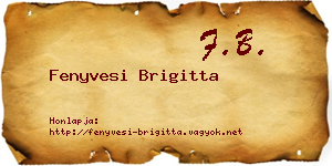 Fenyvesi Brigitta névjegykártya