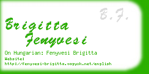 brigitta fenyvesi business card